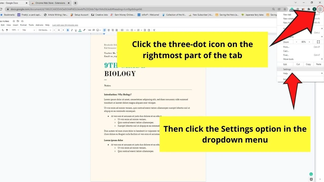 How to View Two Pages Side by Side in Google Docs by Installing Chrome Extensions Step 1.2