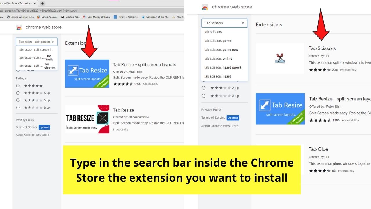 How to View Two Pages Side by Side in Google Docs by Installing Chrome Extensions Step 2.1