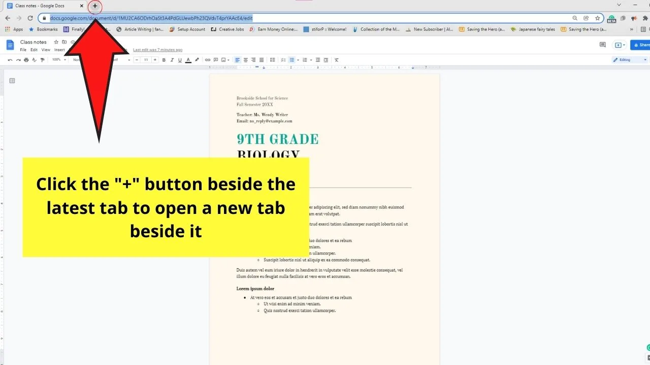 How to View Two Pages Side by Side in Google Docs by Opening Multiple Windows Step 2.3