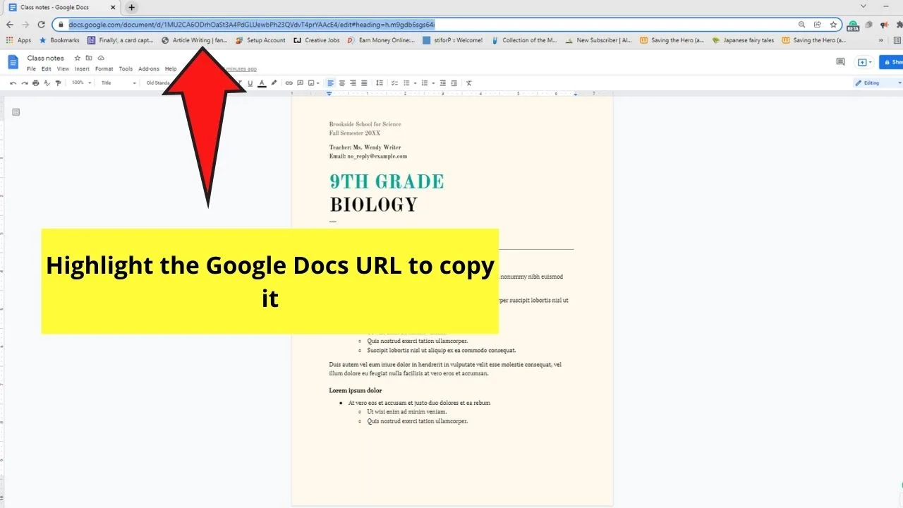 How to View Two Pages Side by Side in Google Docs by Using Keyboard Shortcuts Step 1
