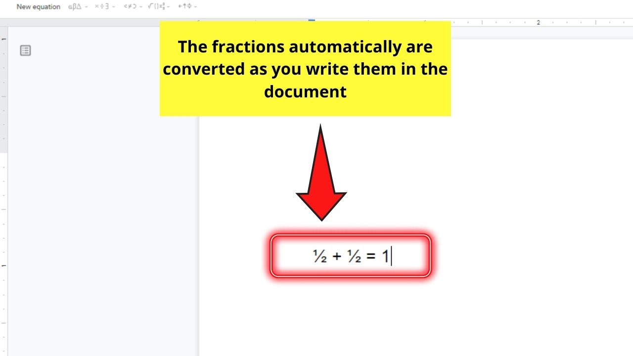 How to Write Fractions in Google Docs with Substitutions Step 5