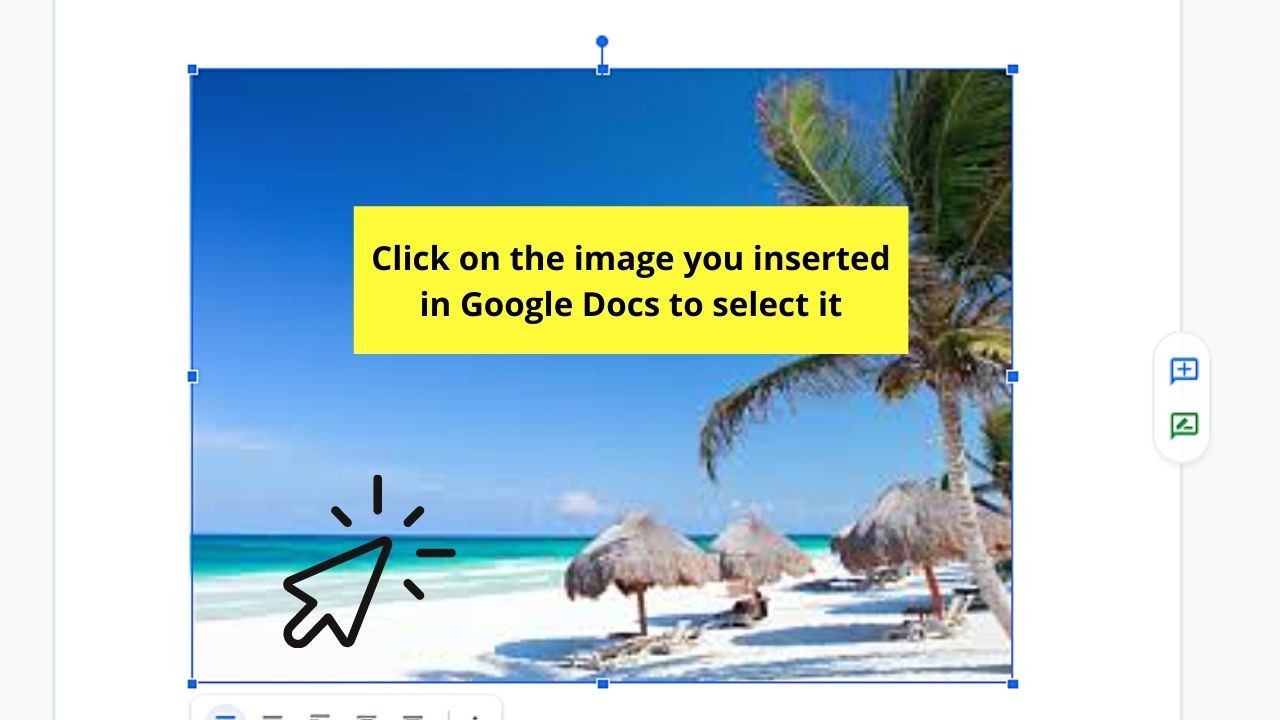 How to Caption an Image in Google Docs Using In Line Text Wrap Tool Step 1.1