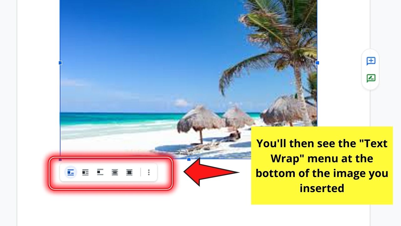How to Caption an Image in Google Docs Using In Line Text Wrap Tool Step 1.2
