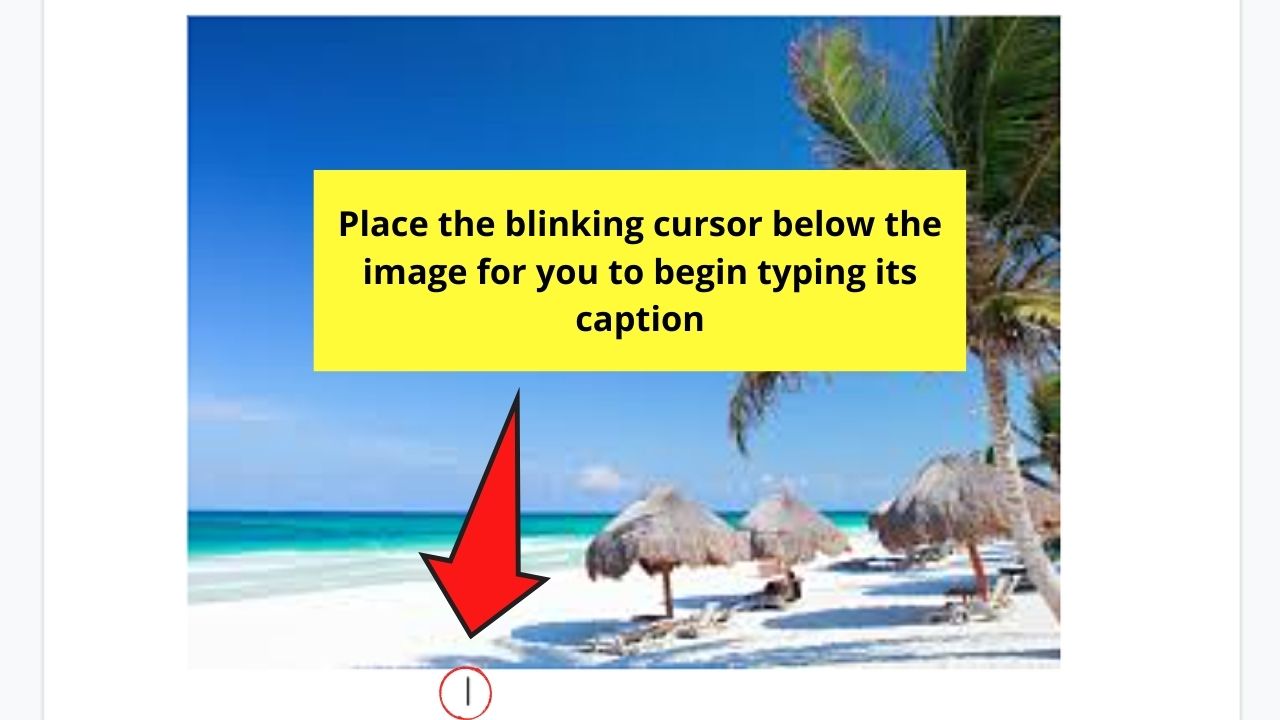 How to Caption an Image in Google Docs Using In Line Text Wrap Tool Step 3.1
