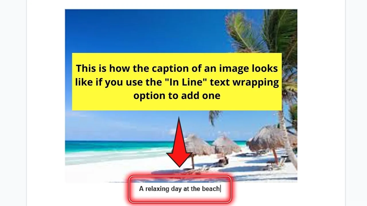 How to Caption an Image in Google Docs Using In Line Text Wrap Tool Step 3.2