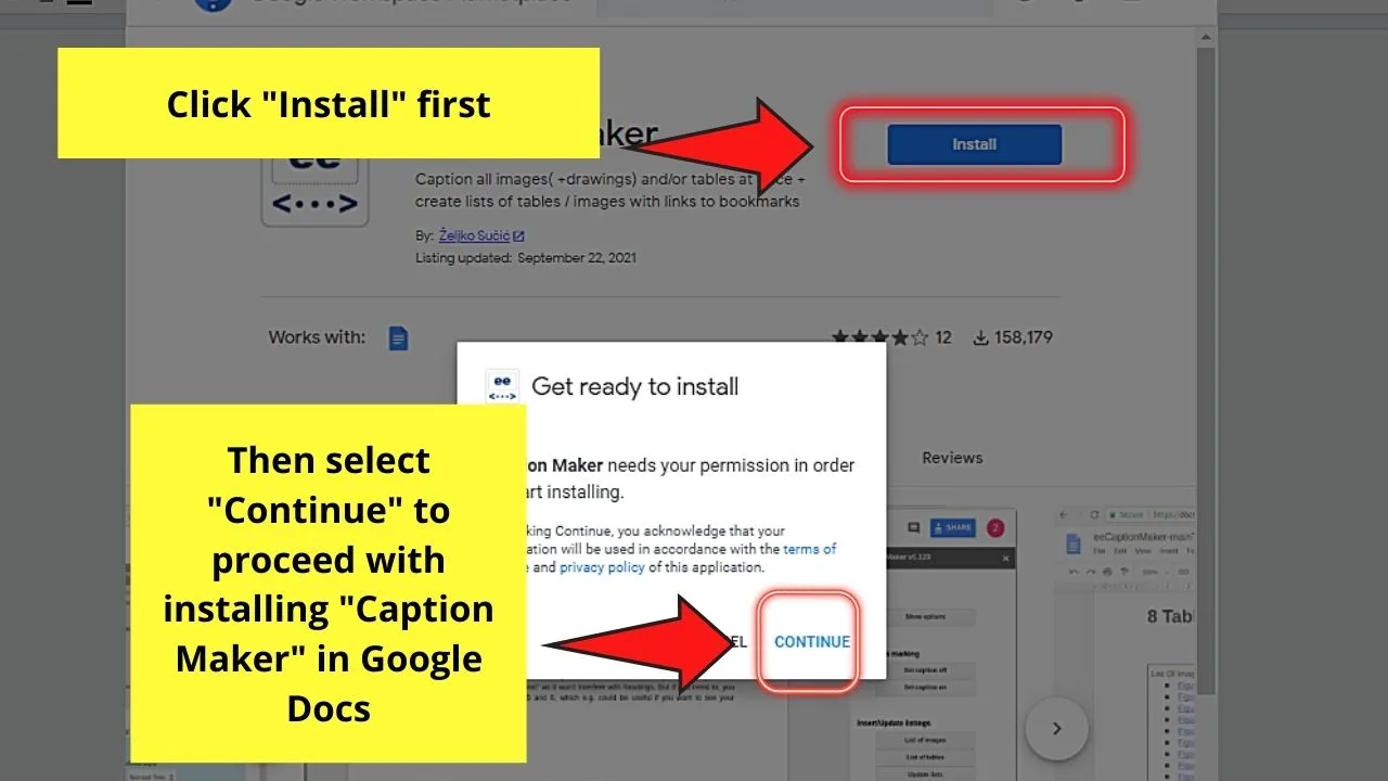 How to Caption an Image in Google Docs with Caption Maker Step 3.2