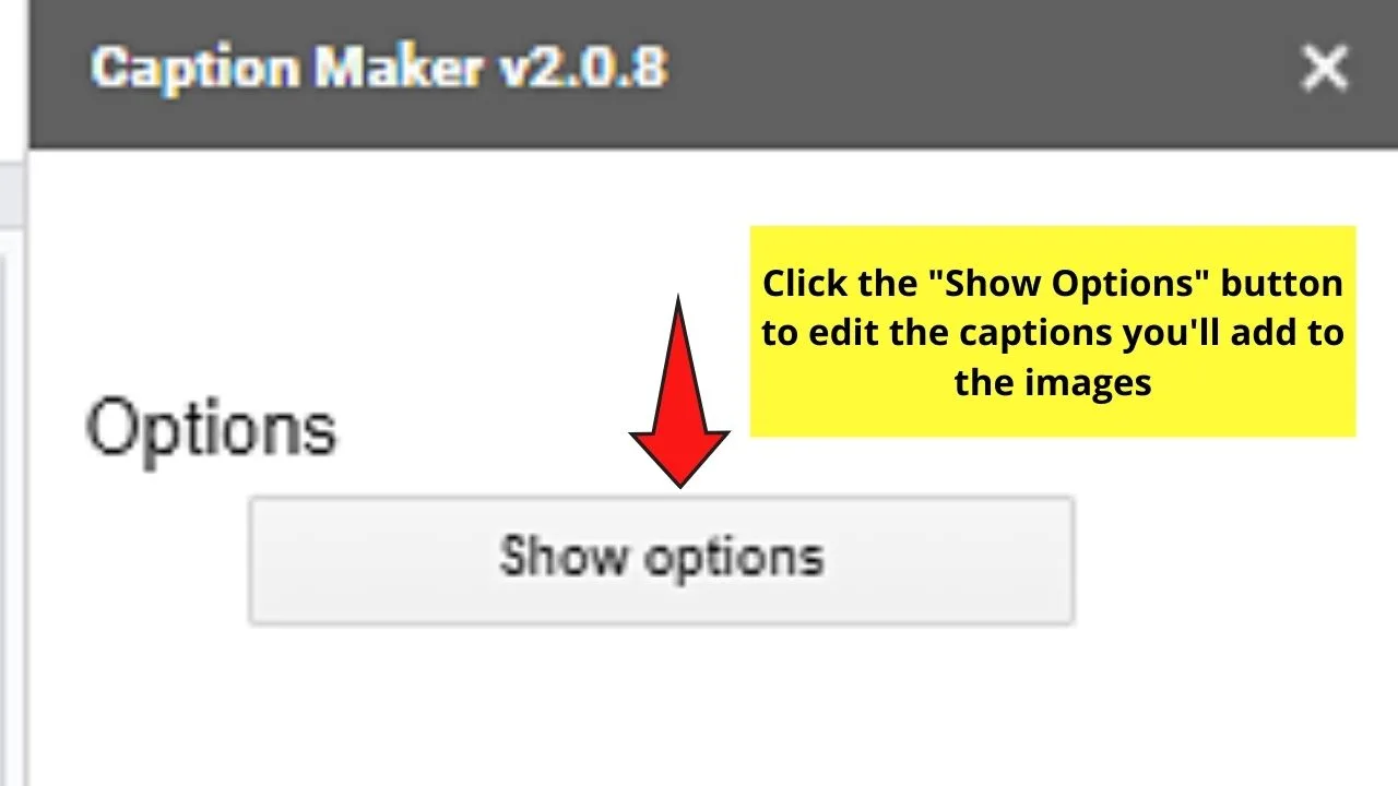 How to Caption an Image in Google Docs with Caption Maker Step 6.1