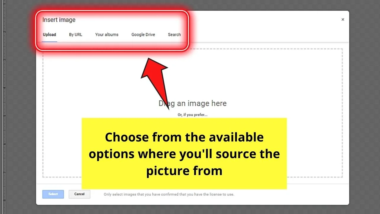 How to Caption an Image in Google Docs with the Drawing Tool Step 5.2
