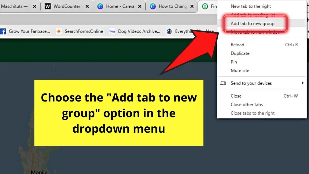 How to Change the Tab Color in Chrome by Activating Tab Groups Step 3