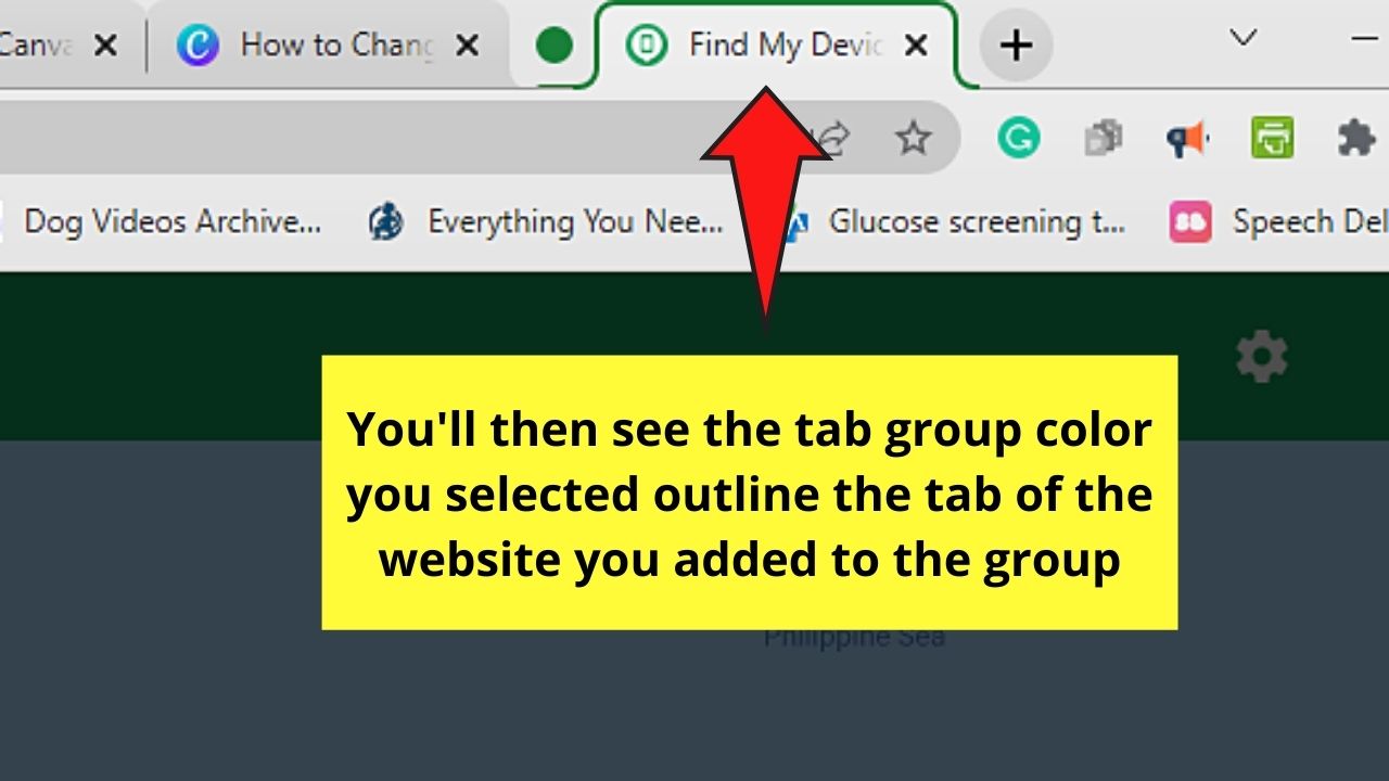 How to Change the Tab Color in Chrome by Activating Tab Groups Step 4.2