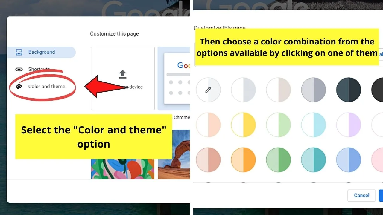 How to Change the Tab Color in Chrome by Creating a Custom Theme Step 3.1
