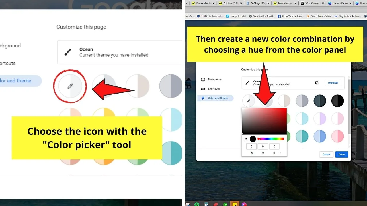 How to Change the Tab Color in Chrome by Creating a Custom Theme Step 3.2