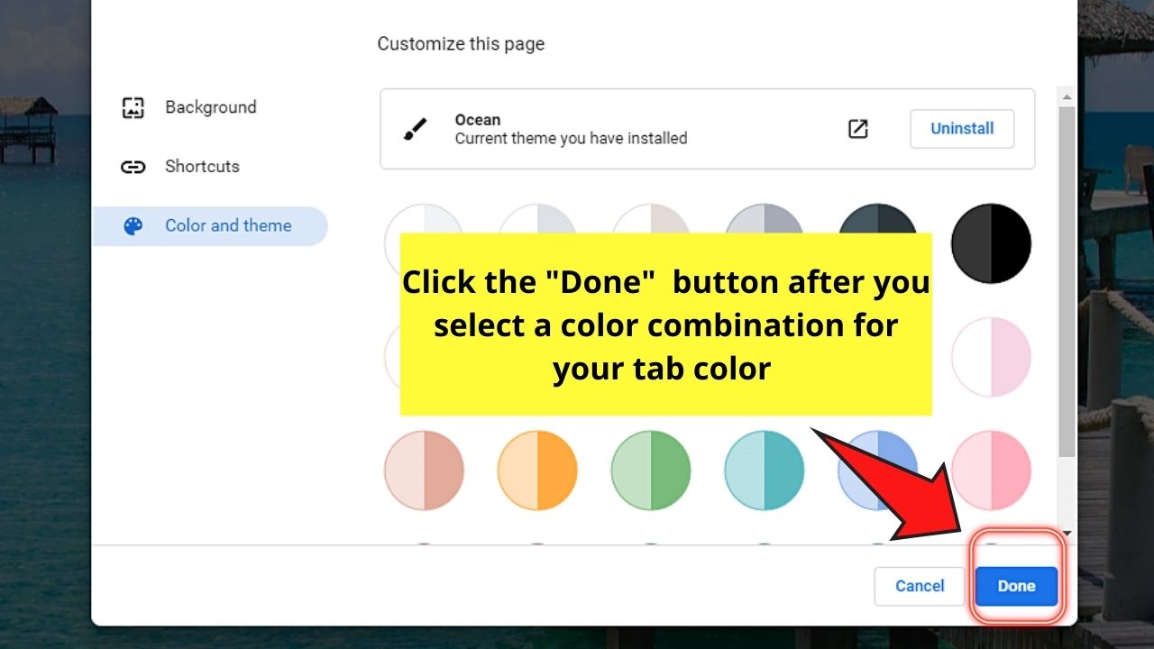 How to Change the Tab Color in Chrome by Creating a Custom Theme Step 4