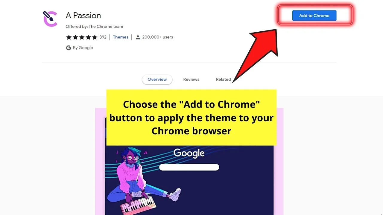 How to Change the Tab Color in Chrome by Opening Chrome Themes Step 5.2