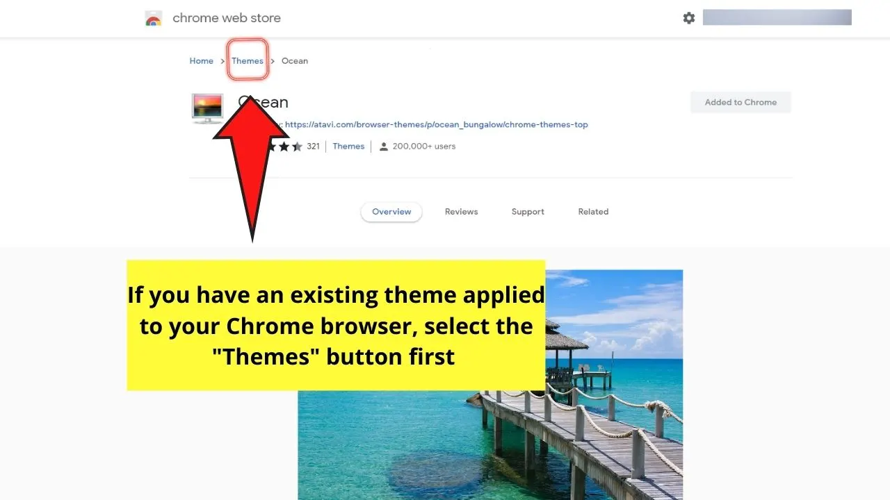 How to Change the Tab Color in Chrome by Opening Chrome Themes Step 6