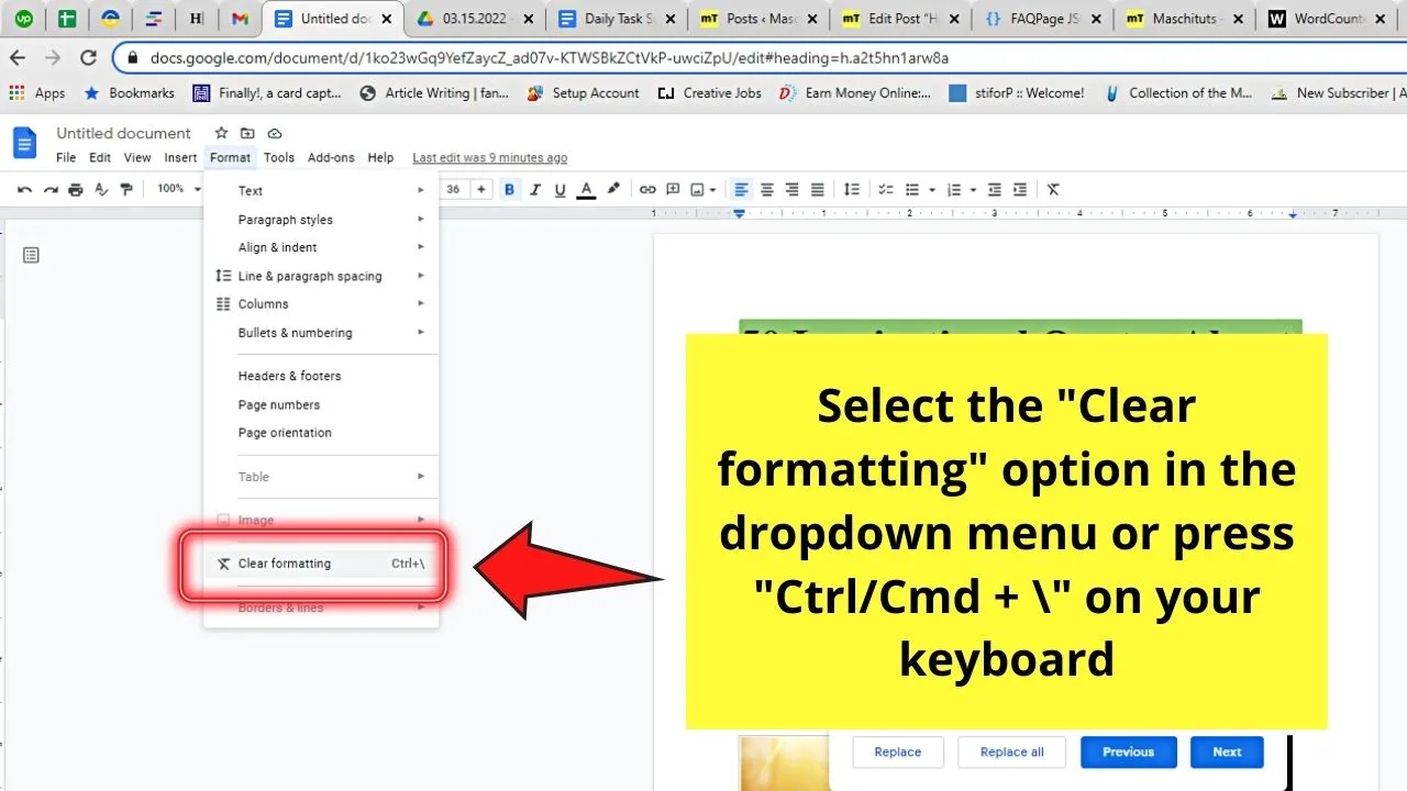 How to Clear Formatting in Google Docs The Basic Method Step 4.1