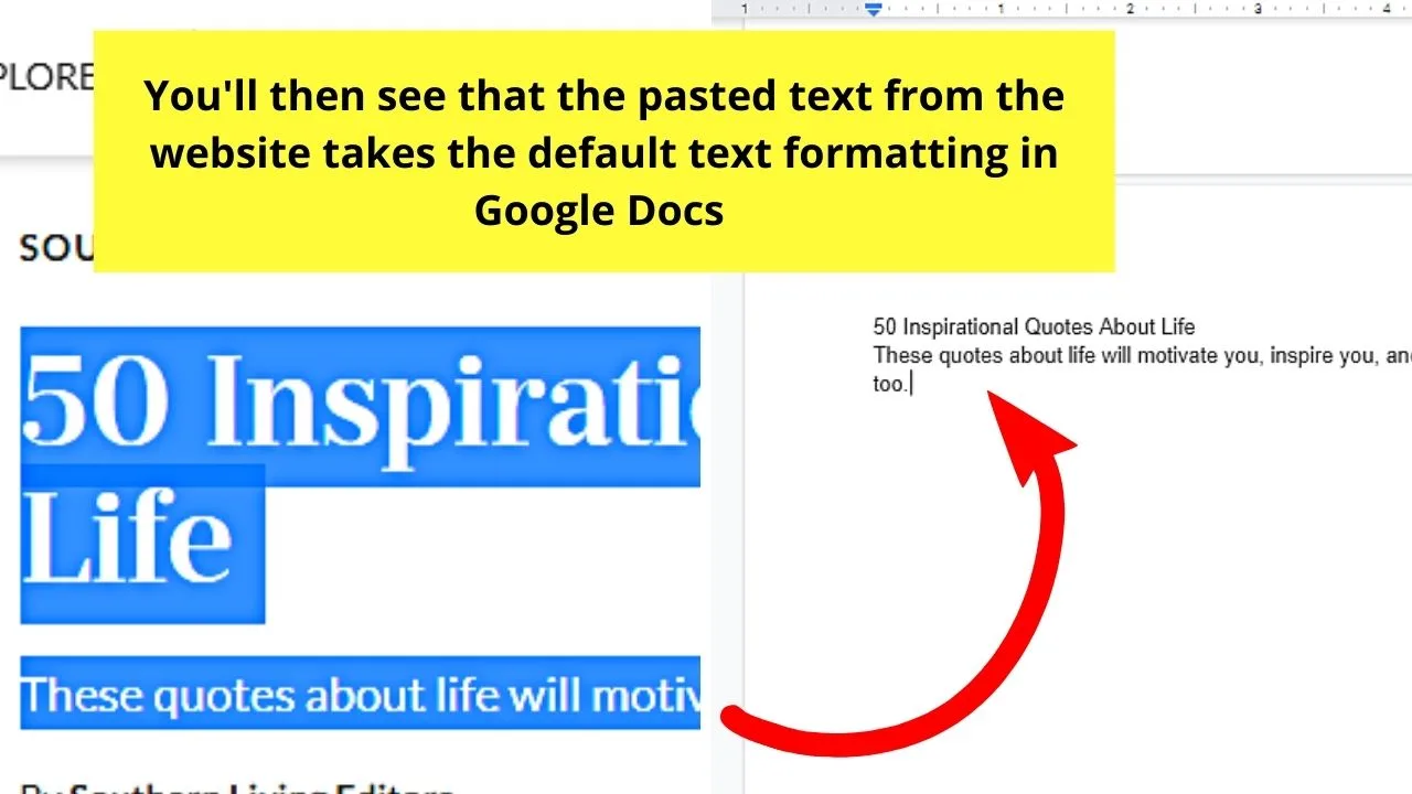 How to Clear Formatting in Google Docs through Pasting without Formatting Step 5.2
