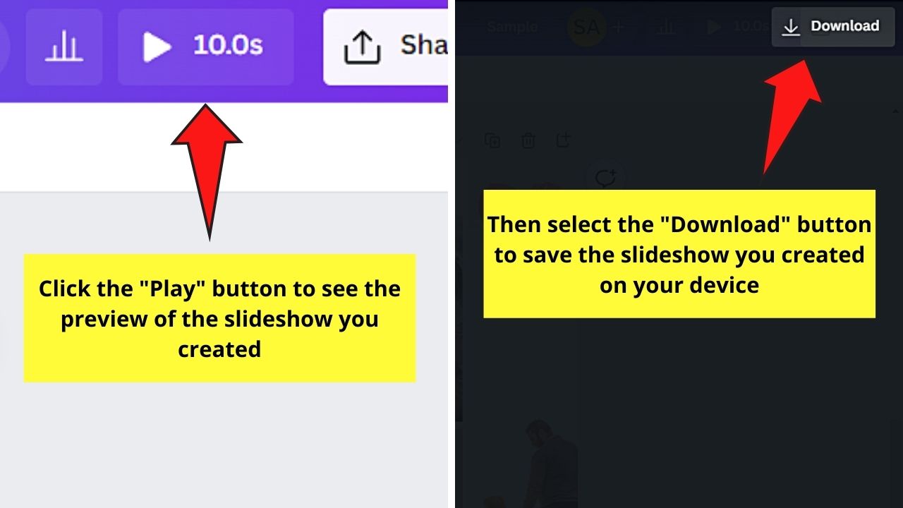 How to Create a Slideshow in Canva Using Grids Step 8