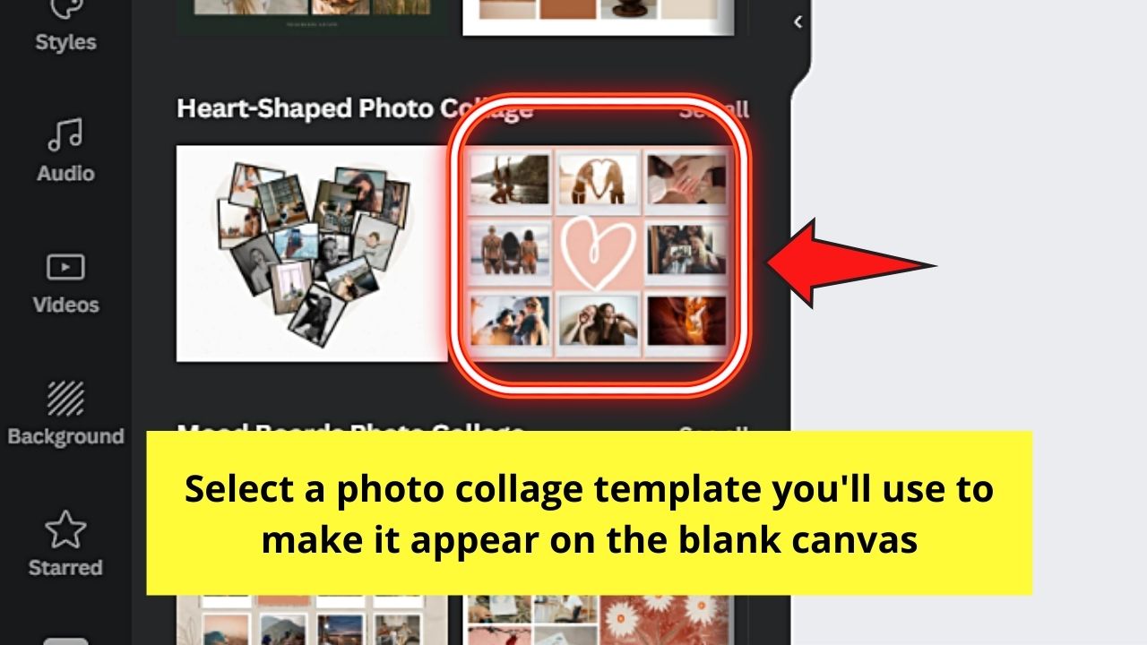 How to Create a Slideshow in Canva Using Photo Collage Templates Step 3