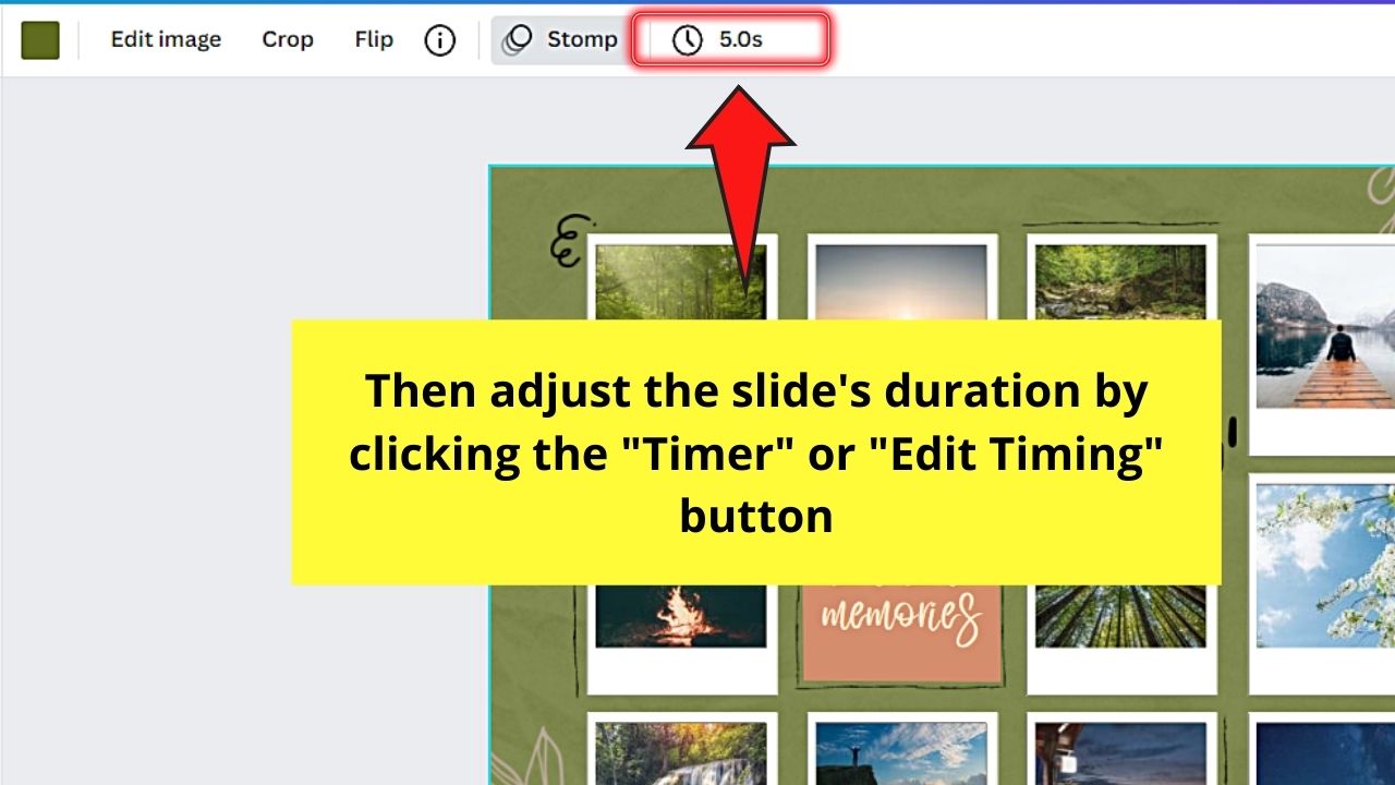How to Create a Slideshow in Canva Using Photo Collage Templates Step 7.2