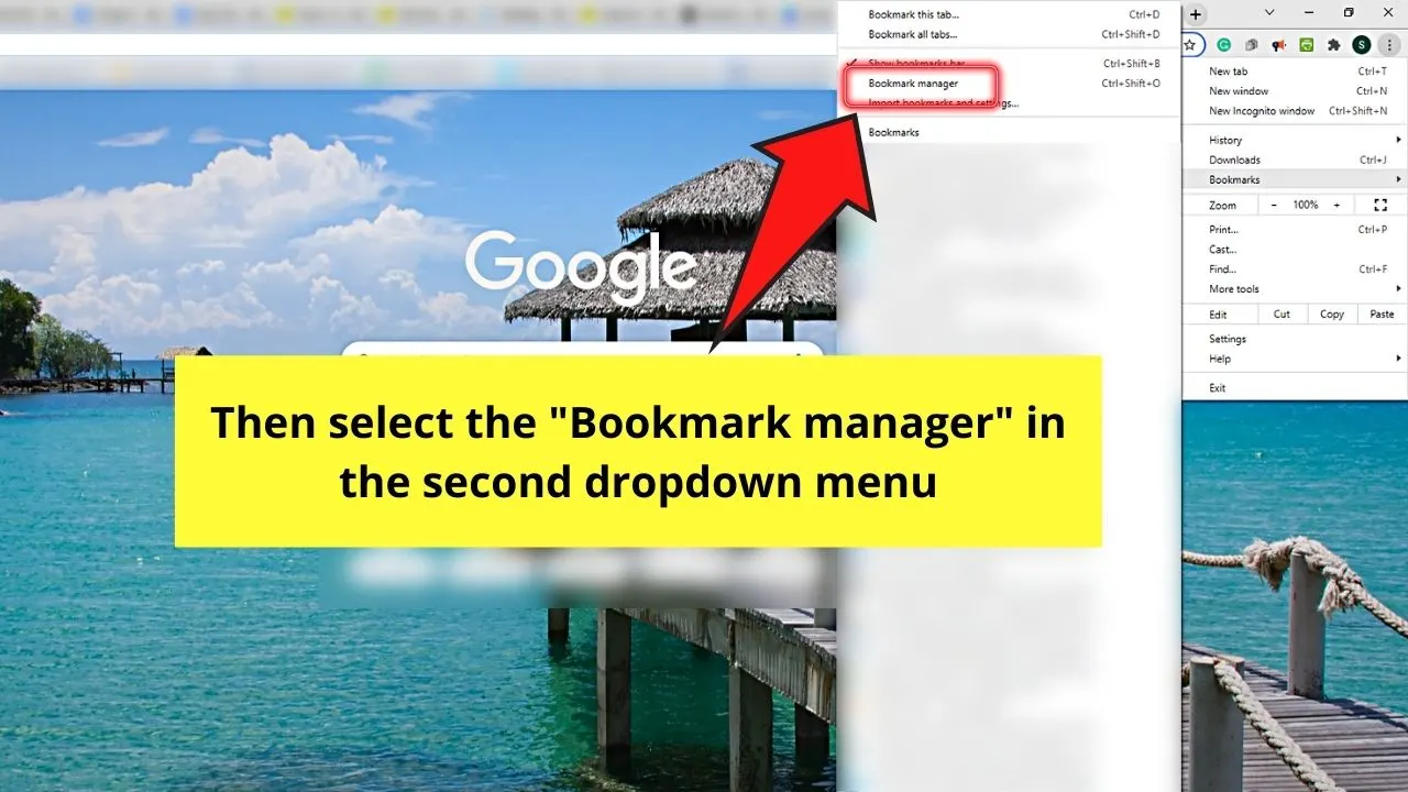 How to Delete Bookmarks in Chrome through the Bookmark Manager Step 3.1