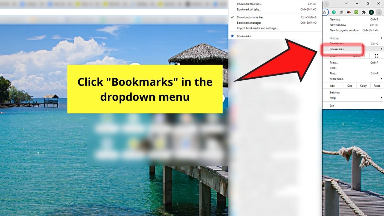 How to Delete Bookmarks in Chrome through the Bookmarks Bar Step 2