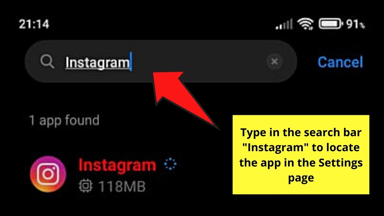 How to Enable Camera Access on Instagram Step 3.1