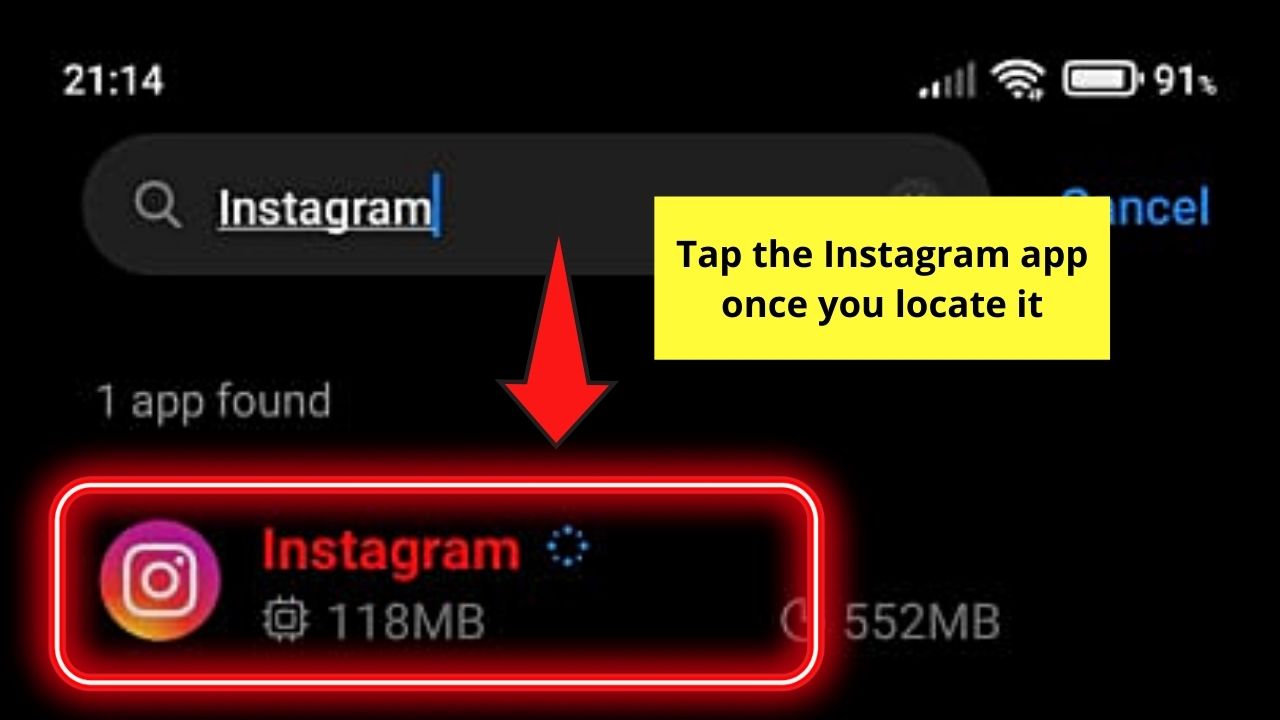 How to Enable Camera Access on Instagram Step 3.3