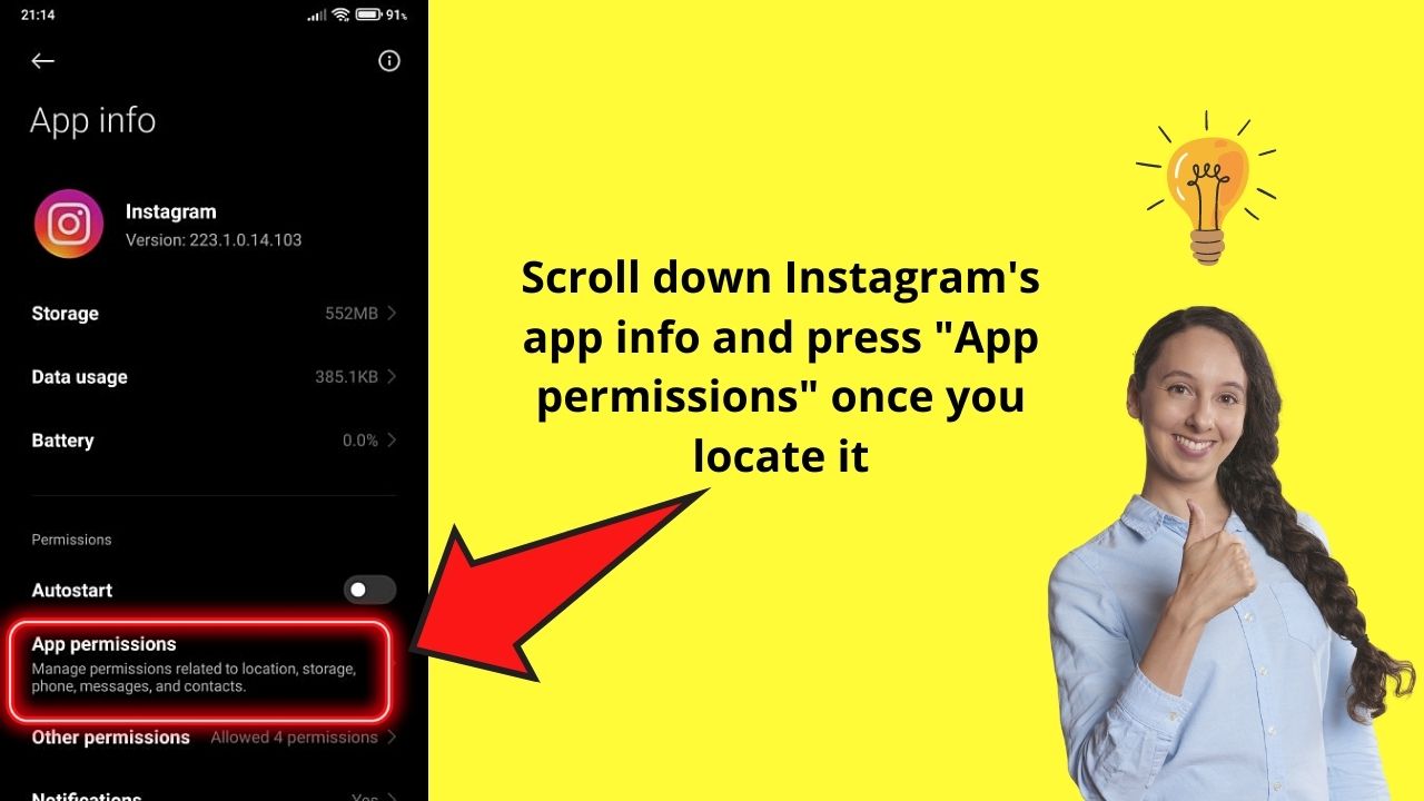 How to Enable Camera Access on Instagram Step 4