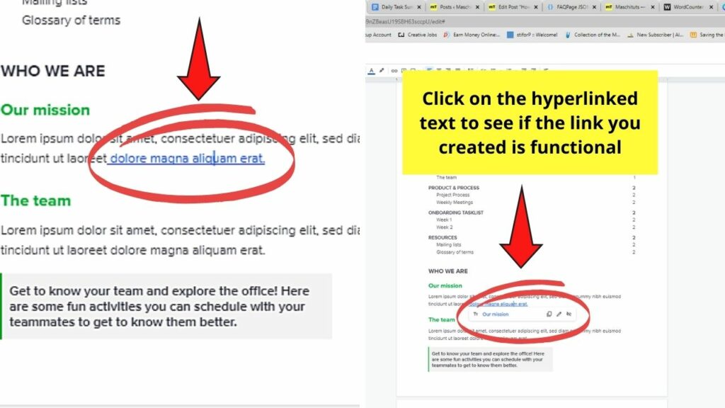 How To Hyperlink To Another Page In Google Docs