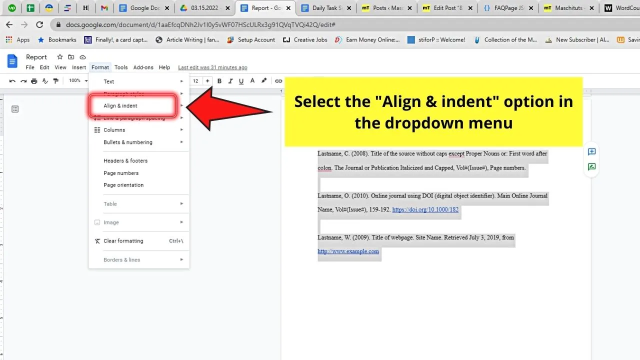 How To Indent Citations In Google Docs In 8 Simple Steps