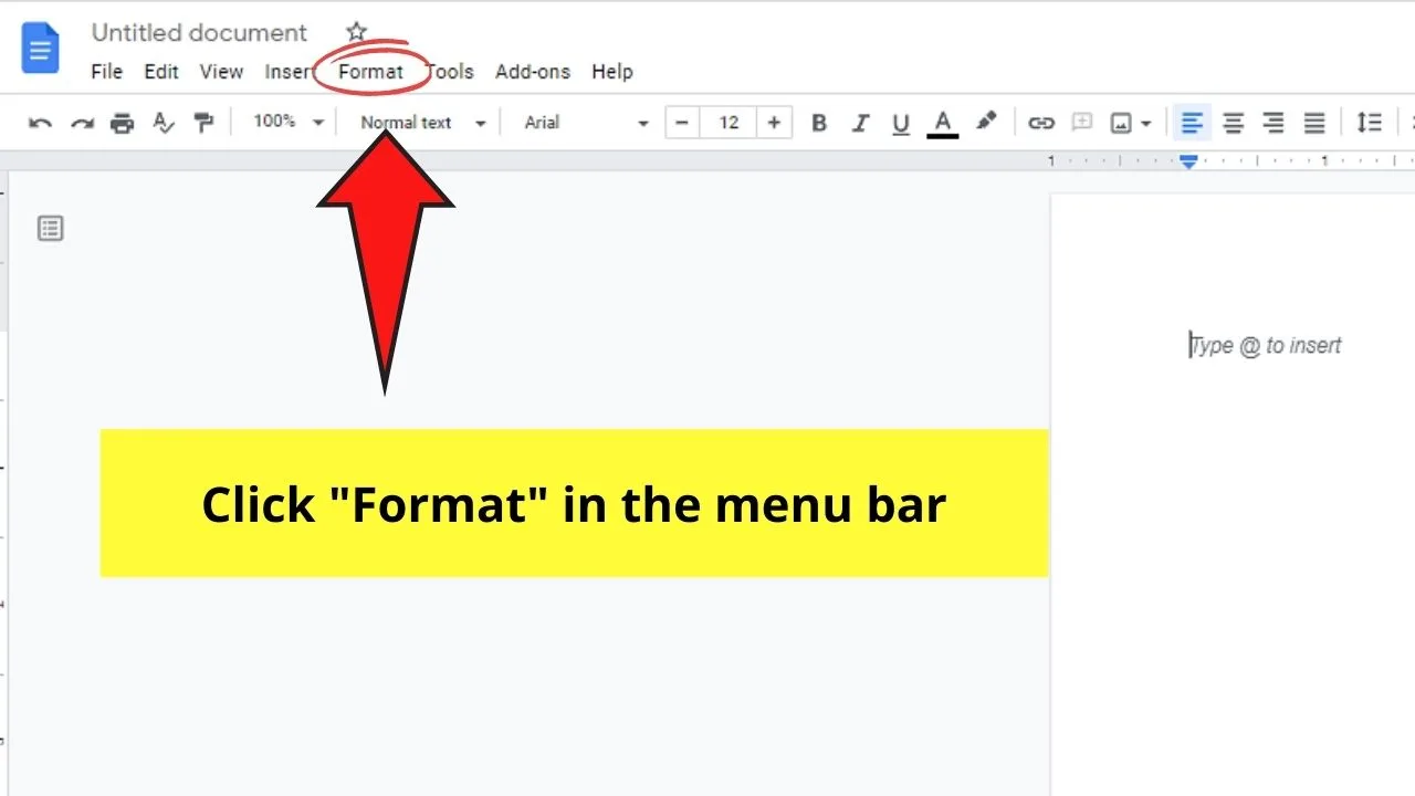 How to Make 2 Columns In a Blank Document in Google Docs Step 2
