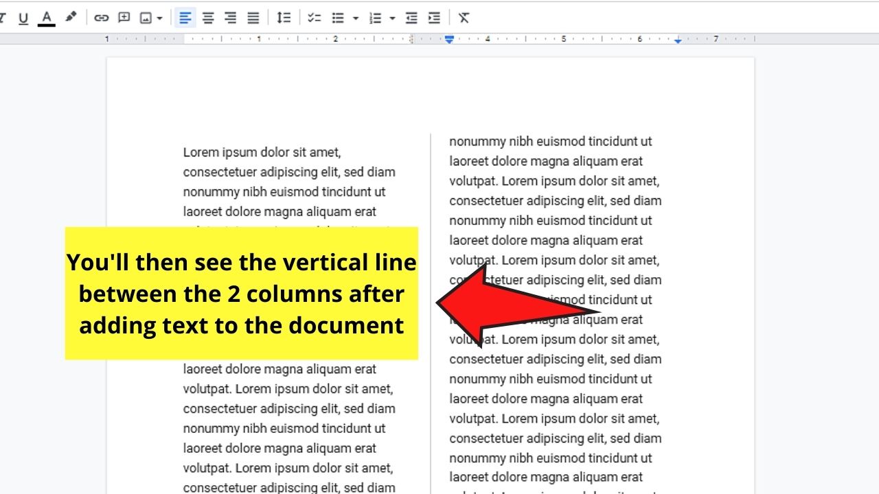 How to Make 2 Columns In a Blank Document in Google Docs Step 6.3