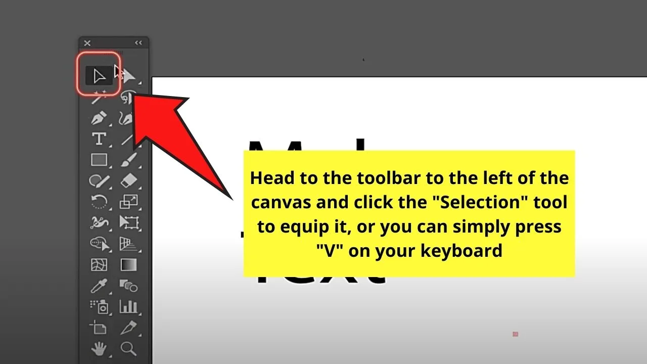 How to Make Text Bigger in Illustrator by Dragging the Text Box Step 1