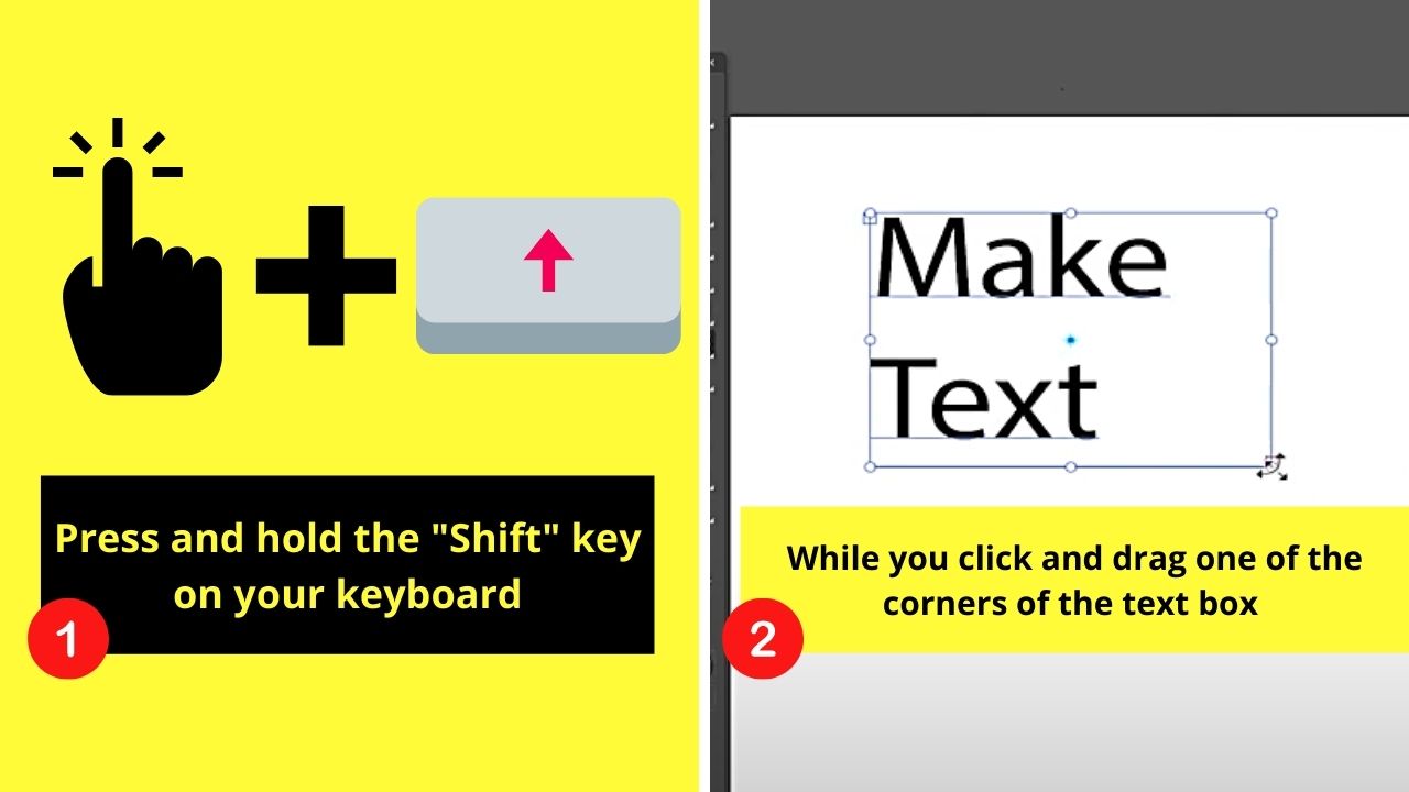 How to Make Text Bigger in Illustrator by Dragging the Text Box Step 4