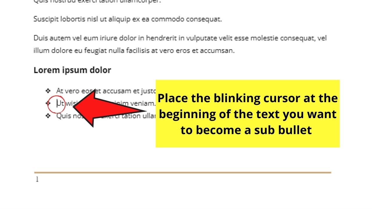 How to Make a Sub Bullet in Google Docs by Creating a Multilevel List Step 6