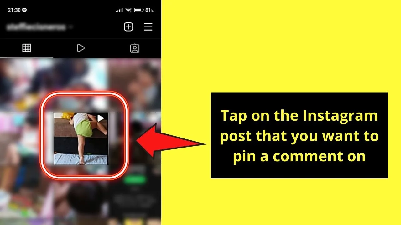 How to Pin a Comment on Instagram Step 2
