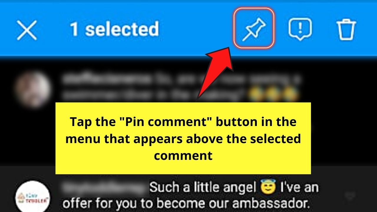 How to Pin a Comment on Instagram Step 4