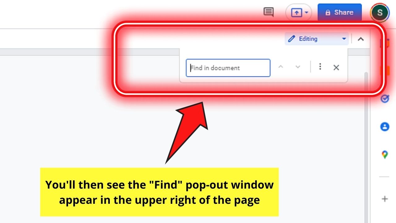 How to Replace a Word in Google Docs through the Find Menu Step 1.2