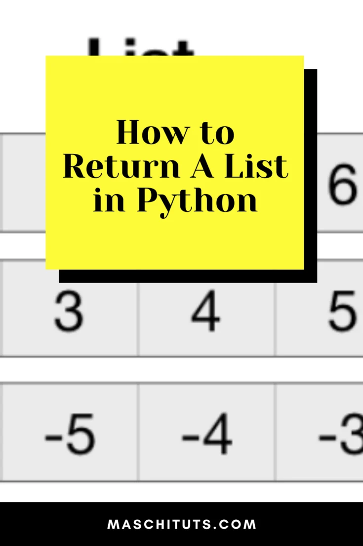 How to Return A List in Python