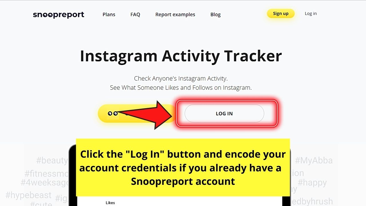 How to See Who Someone Recently Followed on Instagram Using Snoopreport Step 2