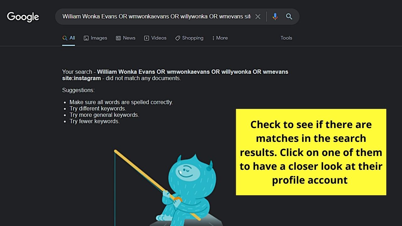 How to See if Someone Has Multiple Instagram Accounts on Google Step 3