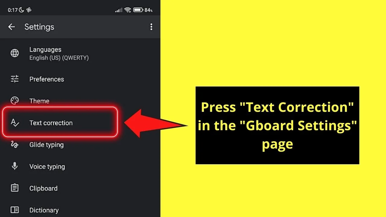 How to Turn Off Auto Caps on Android Through the Language and Inputs Settings Option Step 6