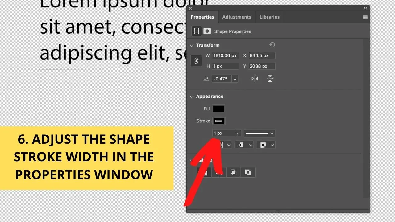 How to Underline Text in Photoshop using the Line Tool Step 6 Updated