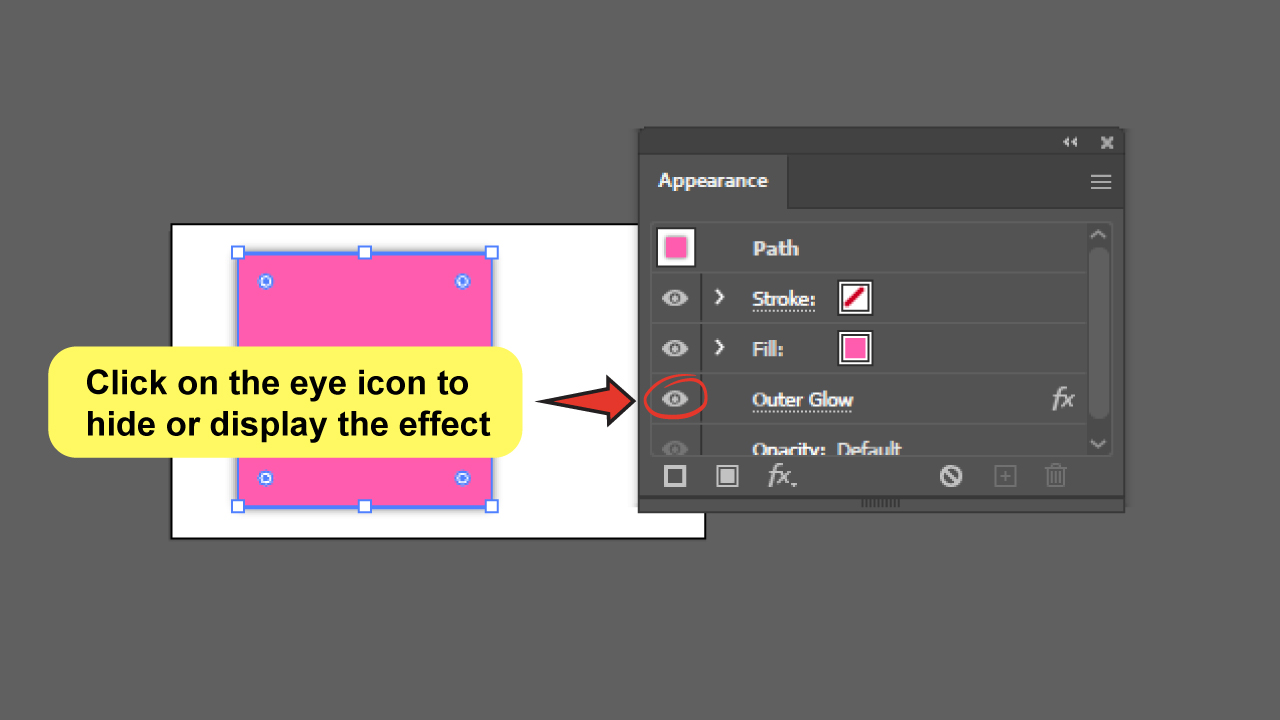 How to Remove an Effect in Illustrator Step 3b