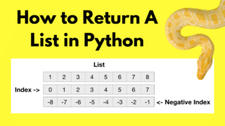 How to return a list in Python