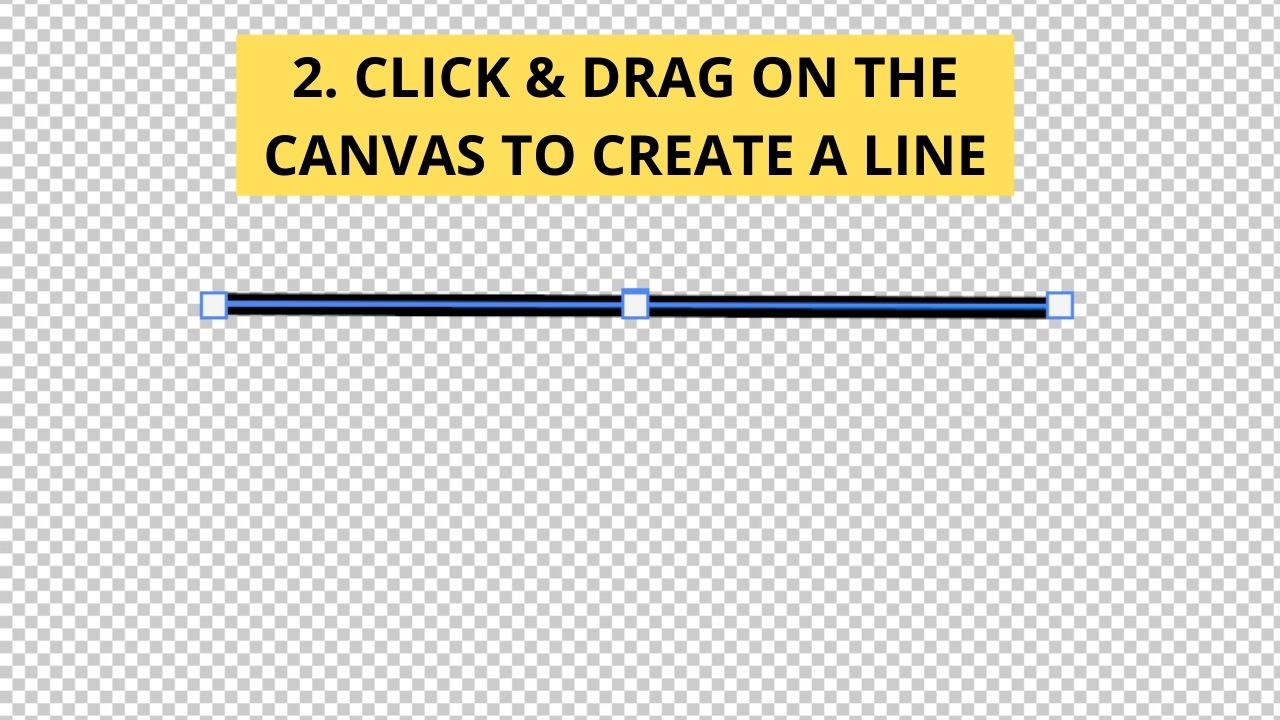 How to underline text in Photoshop Using the Line Tool Step 2