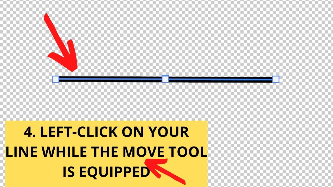 How to underline text in Photoshop Using the Line Tool Step 4