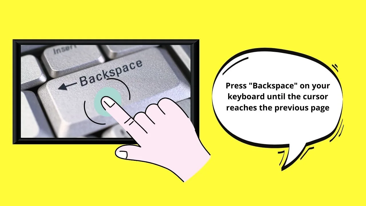 Removing a Page in Google Docs by Pressing Backspace Step 2.1