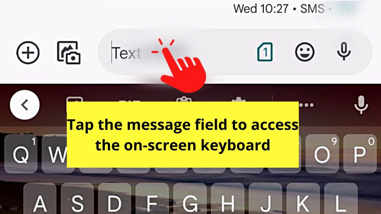 Turning Off First Letter Auto Capitalization on Android from the On-Screen Keyboard Gear Icon Step 2